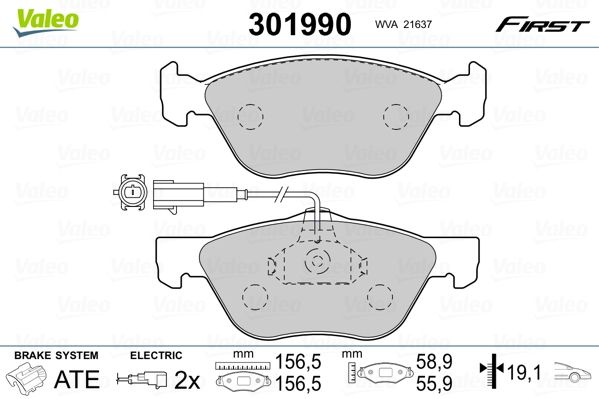 

Valeo 301990 Тормозные колодки