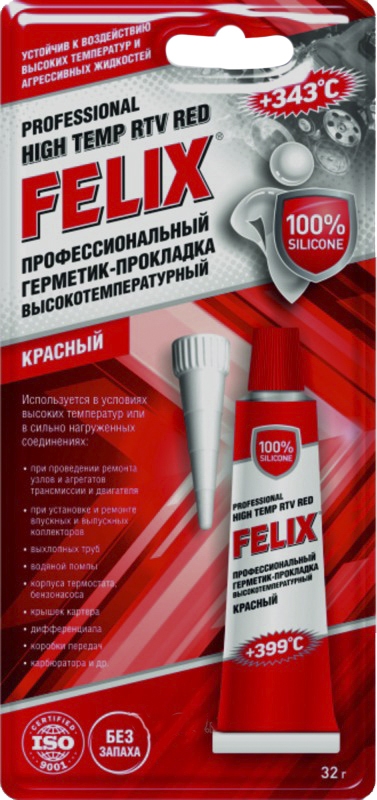 

Формирователь прокладок Felix Professional High Temp RTV красный 411040060