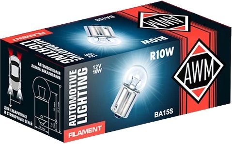 

Автолампа Awm 410300005 R10W BA15s 10 W прозрачная