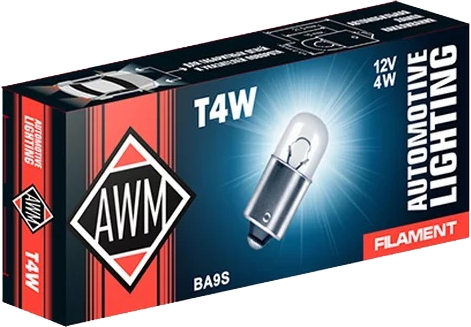 

Автолампы Awm 410300008 T4W BA9s 4 W прозрачный