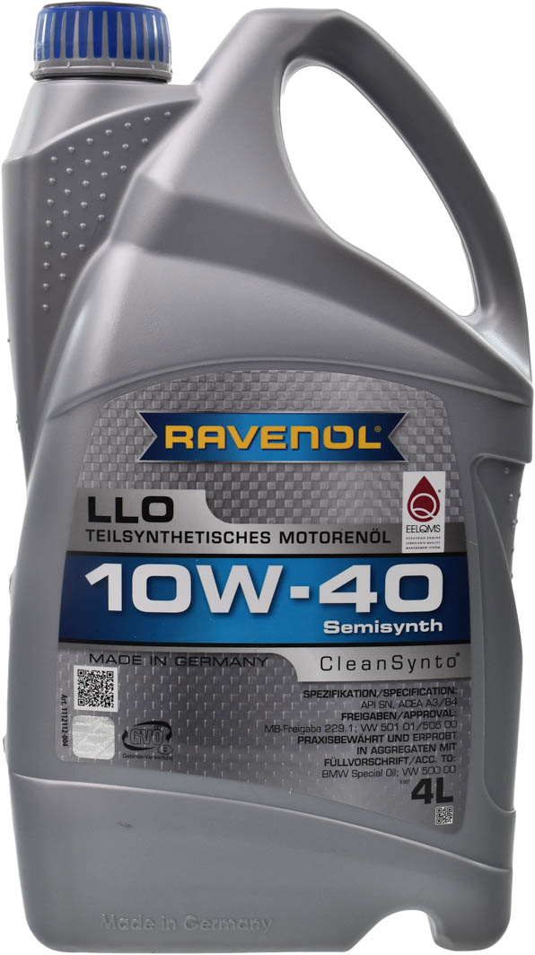 

Моторное масло Ravenol LLO 10W-40 полусинтетическое 11121124