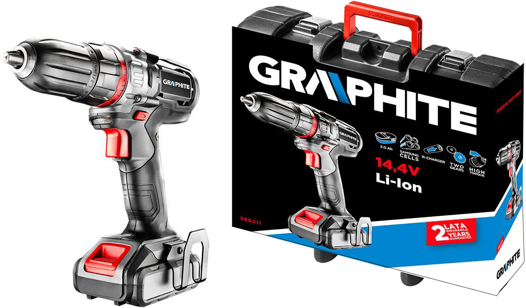 

Шуруповерт Graphite аккумуляторный 58G211 (1 аккумулятор + ЗУ)