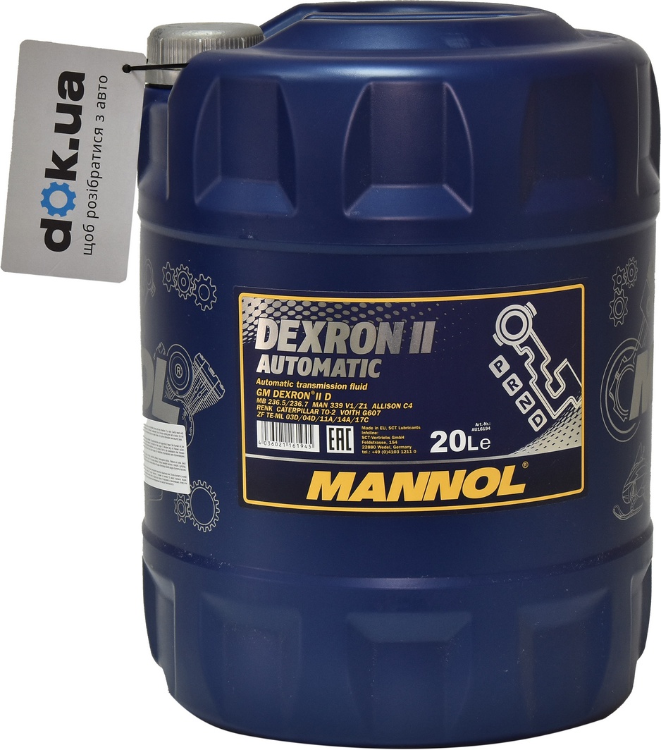

Трансмиссионное масло Mannol Dexron II Automatic минеральное MN8205-20