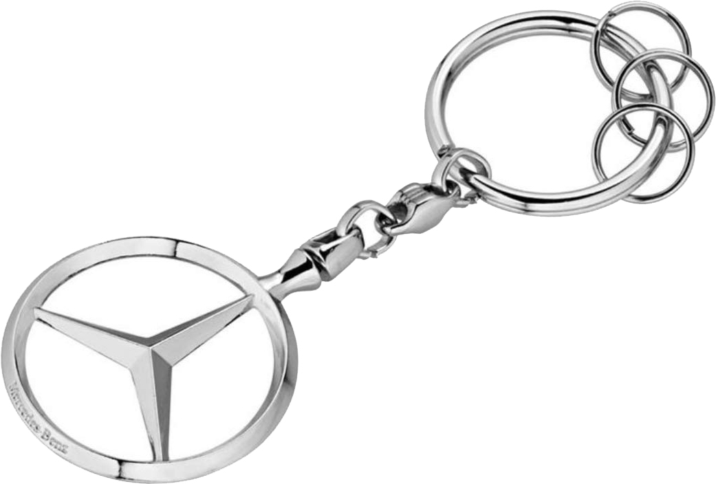 

Брелок Mercedes-Benz с логотипом серый B66957516