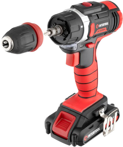 

Шуруповерт Intertool аккумуляторный WT-0317 (2 аккумулятора + ЗУ + насадки + чехол)