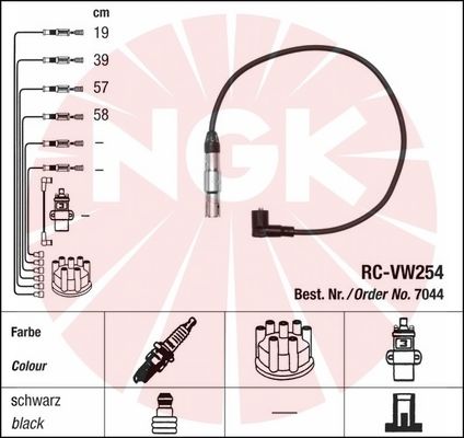 

NGK RCVW254 Провод зажигания