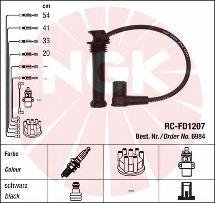 

NGK RCFD1207 Комплект проводов зажигания