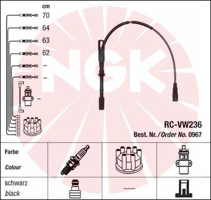 

NGK RCVW236 Провод зажигания