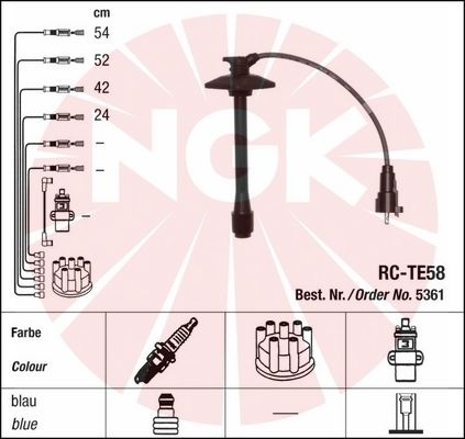 

NGK RCTE58 Комплект проводов зажигания