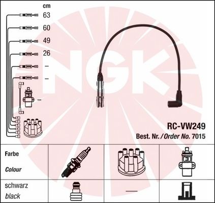 

NGK RCVW249 Провод зажигания