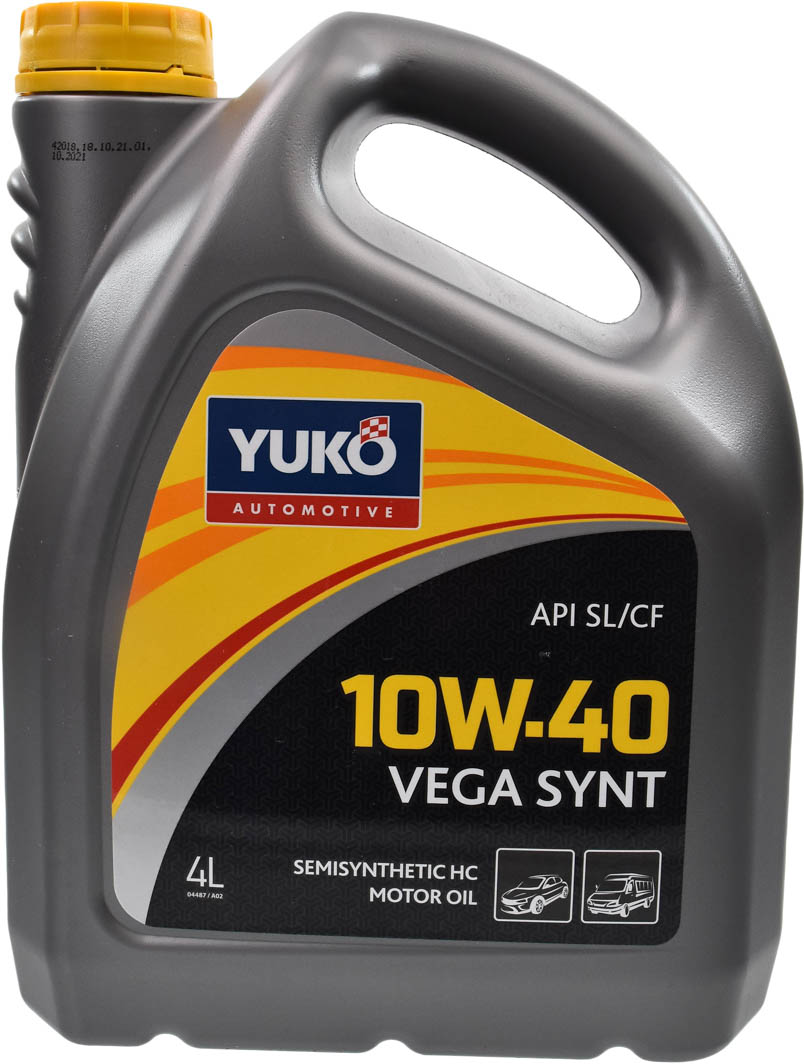 

Моторное масло Yuko Vega Synt 10W-40 полусинтетическое 482007024122