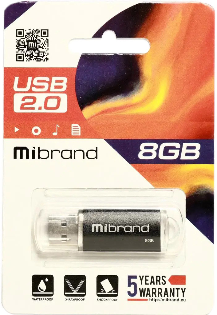 

Флешка Mibrand Cougar 8 ГБ MI20CU8P1B