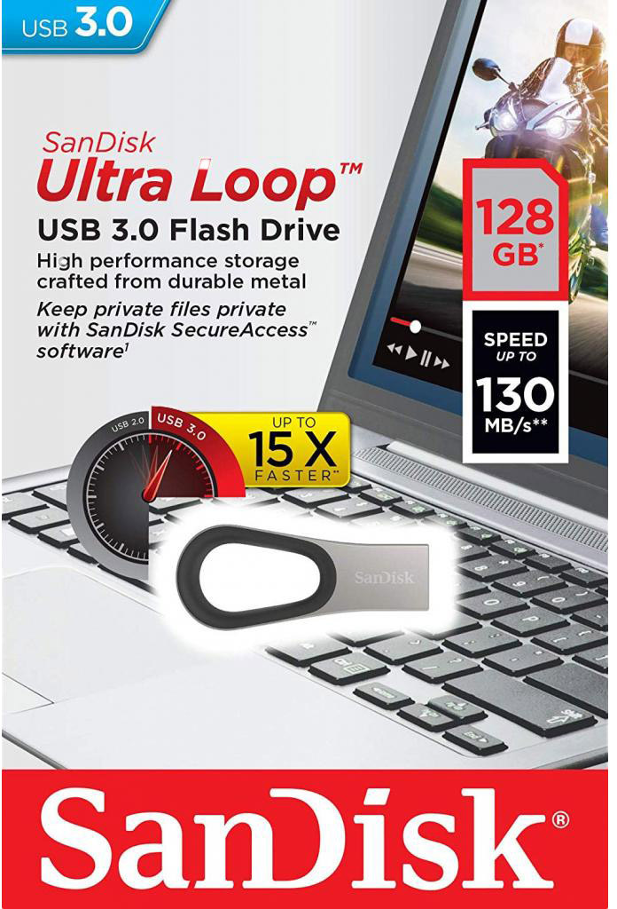 

Флешка SanDisk Ultra Loop 128 ГБ SDCZ93-128G-G46