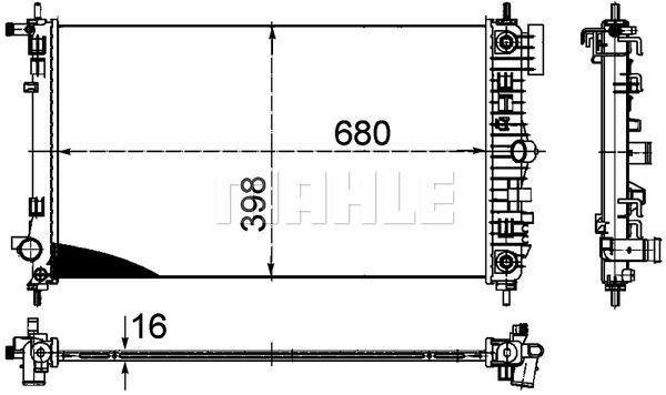 

Behr Hella 8MK376754311 Радиатор охлаждения двигателя