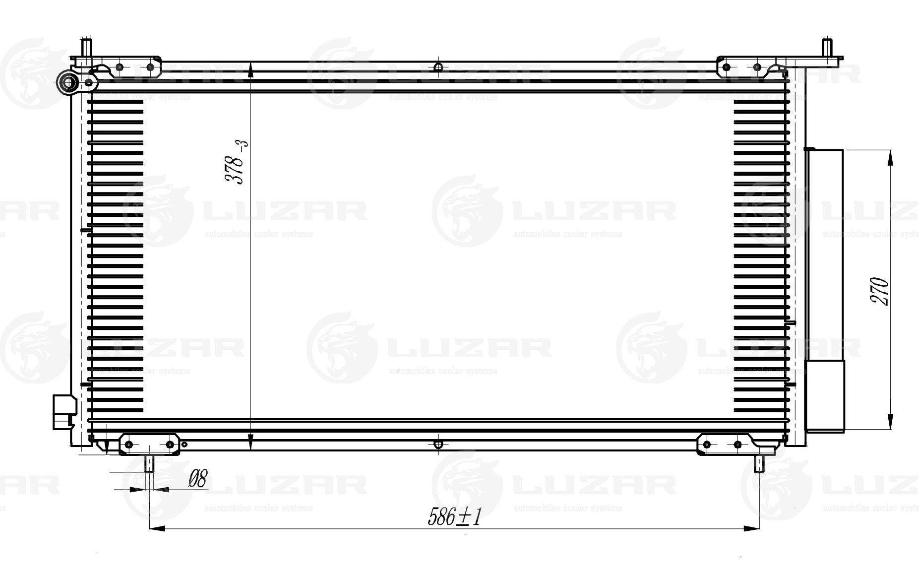 

Luzar LRAC23NL Радиатор кондиционера