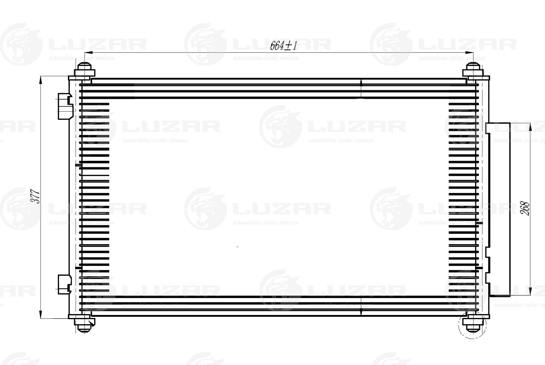 

Luzar LRAC23ZP Радиатор кондиционера