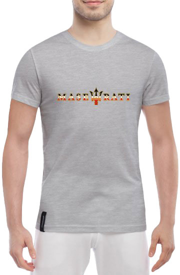 

Футболка мужская Globuspioner классическая Maserati Logo Tricolor серый спереди 6741317282