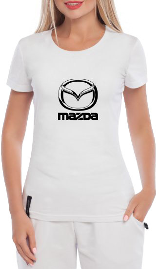 

Футболка женская Globuspioner классическая Mazda Big Logo Classic белый спереди 148572716