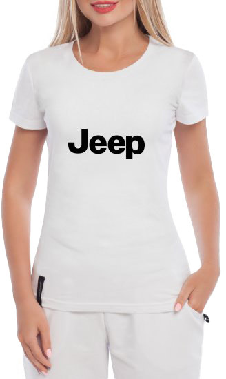 

Футболка женская Globuspioner классическая Jeep Big Logo белый спереди 148592716