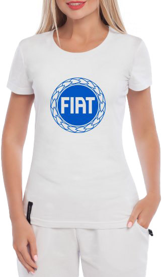 

Футболка женская Globuspioner классическая Fiat Big Logo Circle белый спереди 138432715