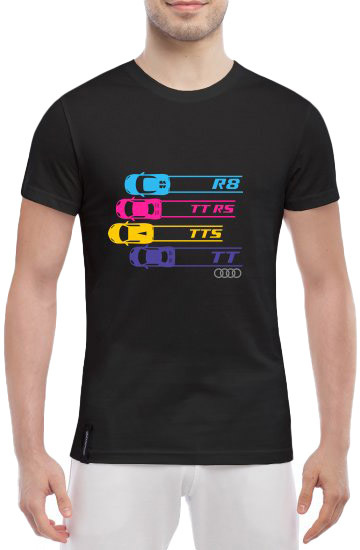 

Футболка мужская Globuspioner классическая Audi TT Line черный спереди 504431725