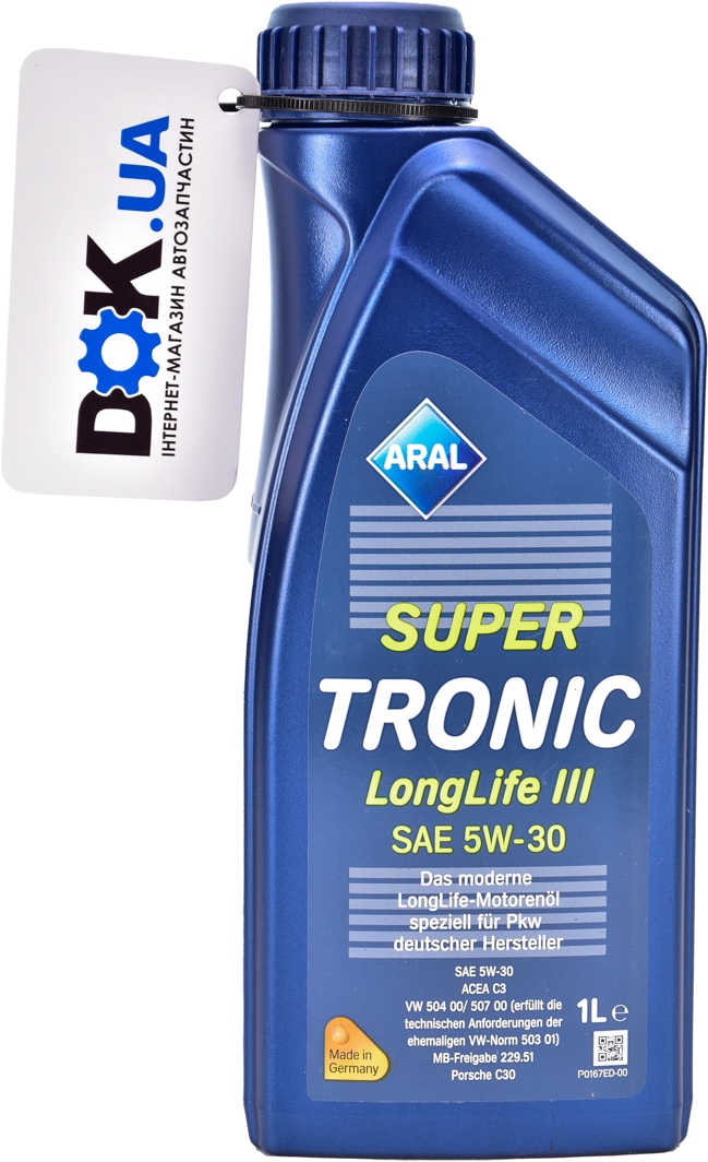 

Моторное масло Aral SuperTronic LongLife III 5W-30 синтетическое 20478