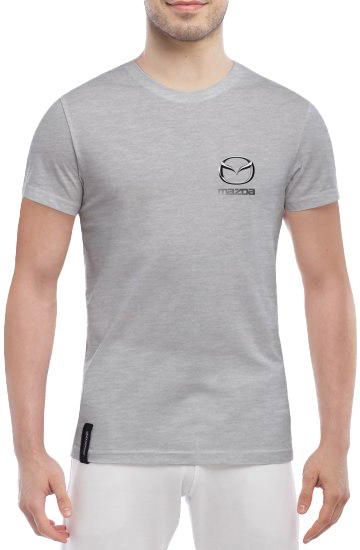 

Футболка мужская Globuspioner классическая Mazda Mini Logo Silver серый спереди 6664817287