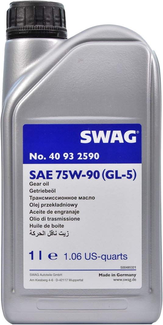 

Трансмиссионное масло SWAG GL-5 75W-90 40932590