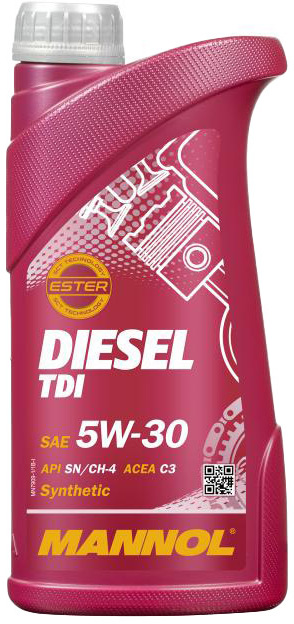 

Моторное масло Mannol Diesel TDI 5W-30 синтетическое MN7909-5