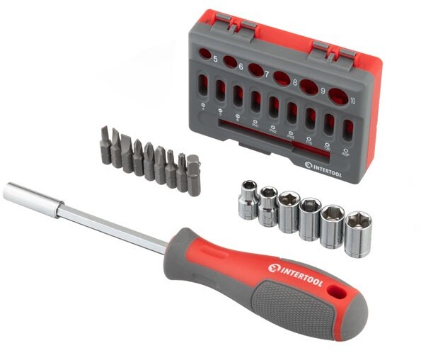 

Отвертка с набором бит Intertool VT-3345