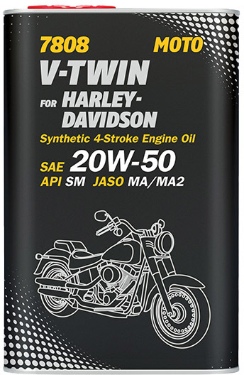 

Моторное масло 4T Mannol V-Twin for Harley-Davidson 20W-50 синтетическое MN7808-1ME