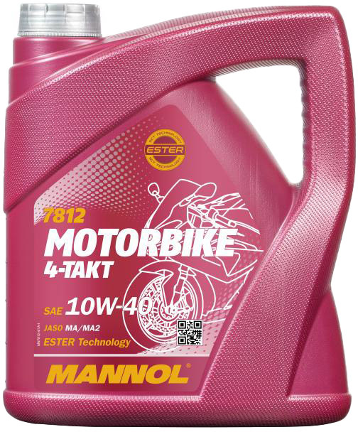 

Моторное масло 4T Mannol Motorbike 4-Takt 10W-40 синтетическое MN7812-4