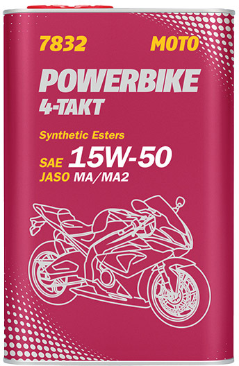 

Моторное масло 4T Mannol Powerbike (Metal) 15W-50 синтетическое MN7832-1ME