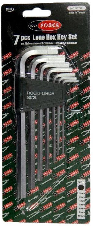 

Набор ключей шестигранных Rockforce RF-5072L 2,5-10 мм 7 шт