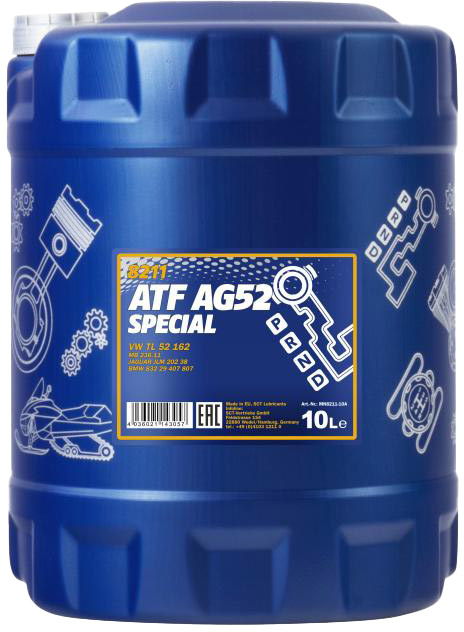 

Трансмиссионное масло Mannol ATF AG52 Automatic Special синтетическое MN8211-10