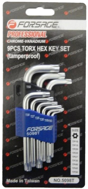 

Набор ключей TORX Forsage F-5098T T10H-T50H 9 шт