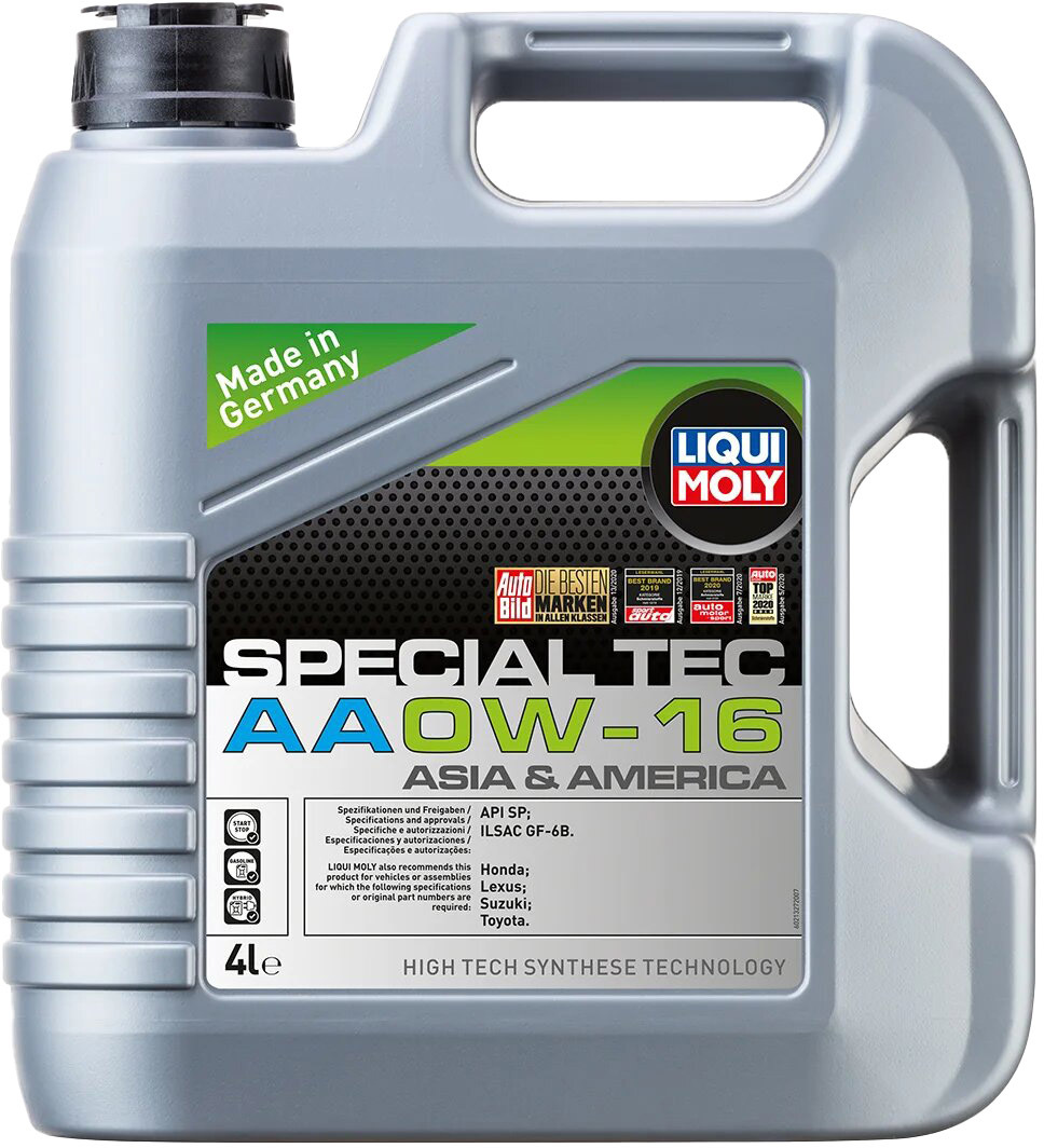 

Моторное масло Liqui Moly Special Tec AA 0W-16 синтетическое 21327