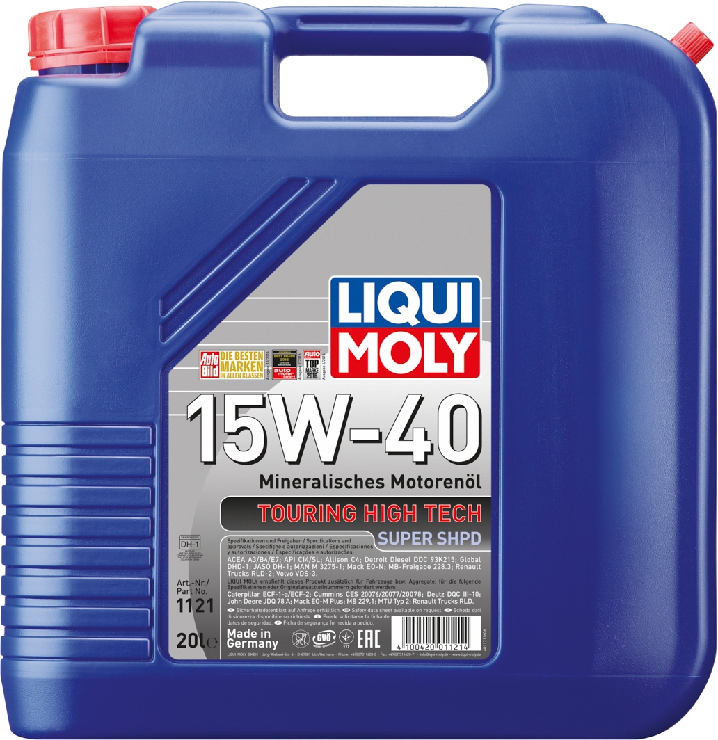 

Моторное масло Liqui Moly Touring High Tech Super SHPD 15W-40 минеральное 1121