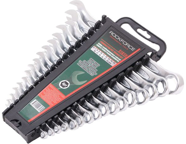 

Набор ключей рожково-накидных Rockforce RF-5161H 6-24 мм 16 шт