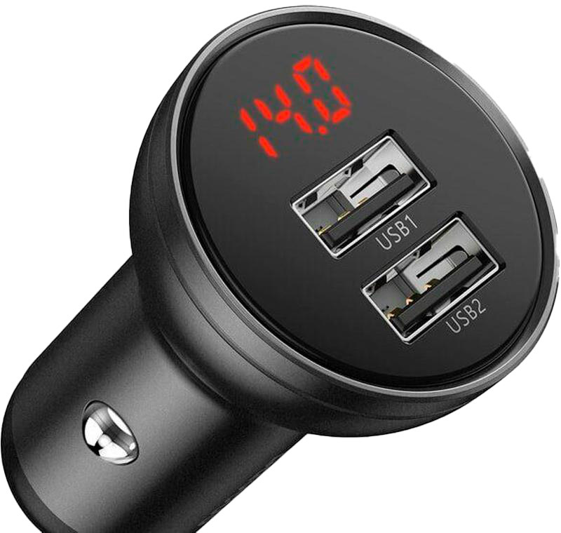 

USB зарядка в авто Baseus Digital Display CCBX0S