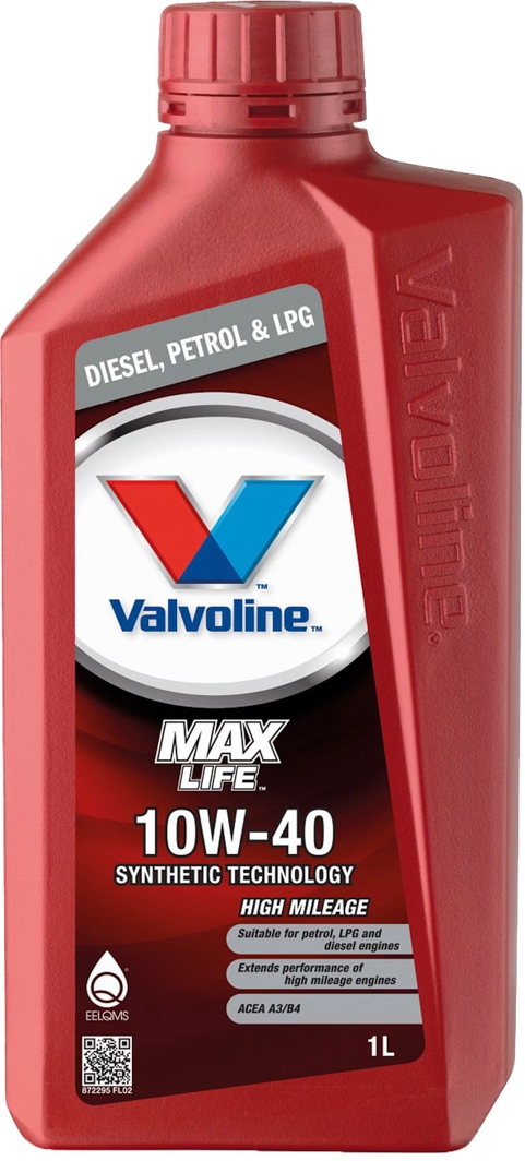

Моторное масло Valvoline MaxLife 10W-40 полусинтетическое 872328