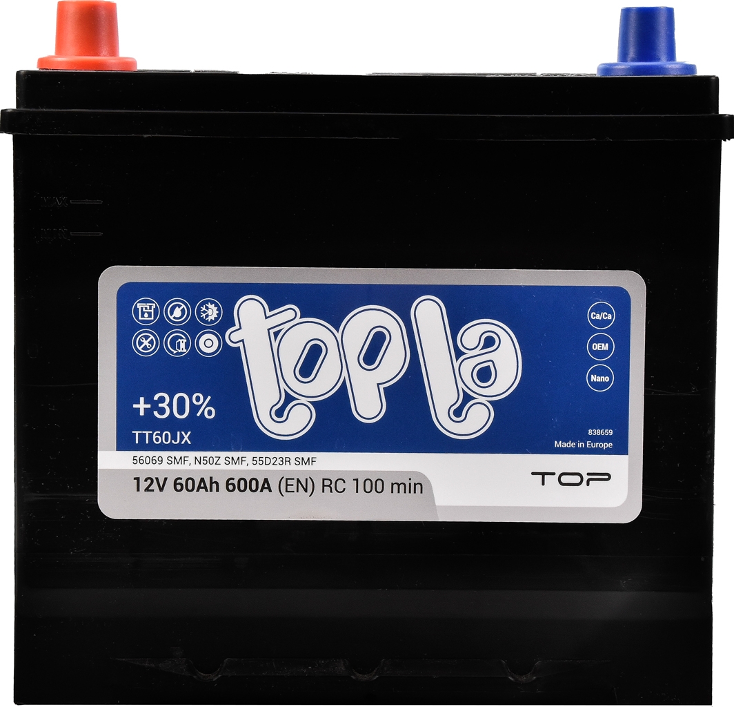 

Аккумулятор Topla 6 CT-60-L Top JIS 118960