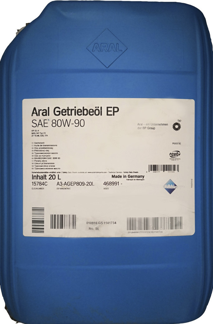 

Трансмиссионное масло Aral EP GL-4+ 80W-90 синтетическое ar15784c