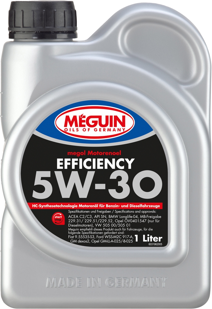 

Моторное масло Meguin Efficiency 5W-30 синтетическое 3196