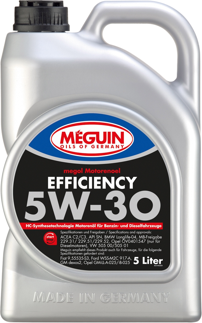 

Моторное масло Meguin Efficiency 5W-30 синтетическое 3194
