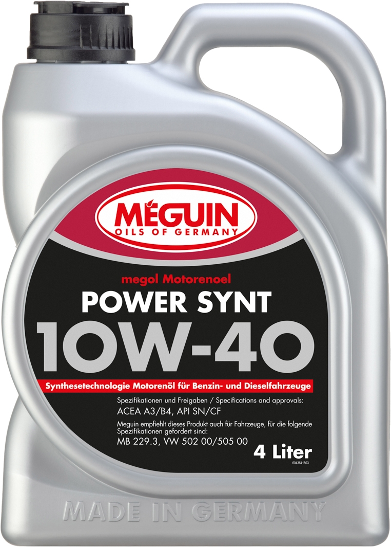 

Моторное масло Meguin Power Synt 10W-40 полусинтетическое 4364