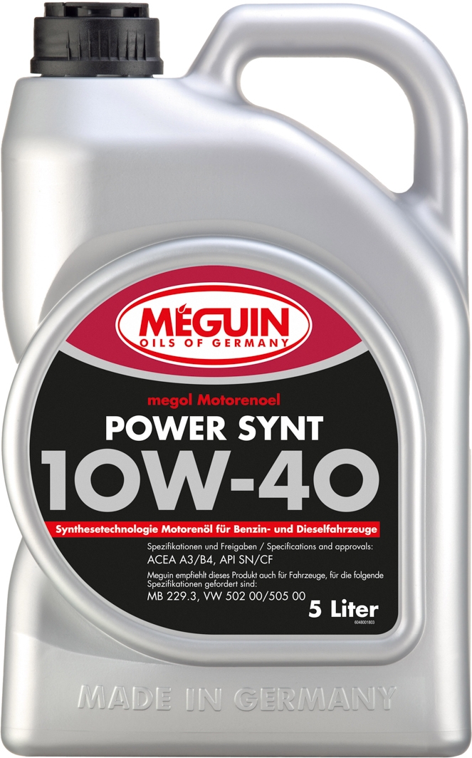 

Моторное масло Meguin Power Synt 10W-40 полусинтетическое 4800