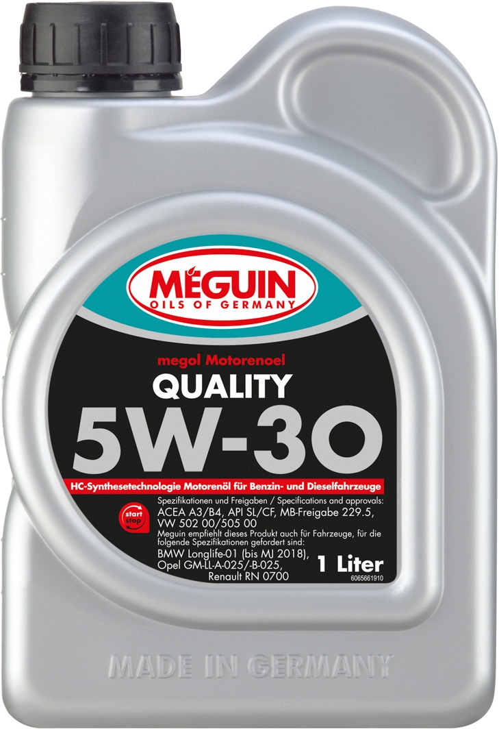 

Моторное масло Meguin Quality 5W-30 синтетическое 6566