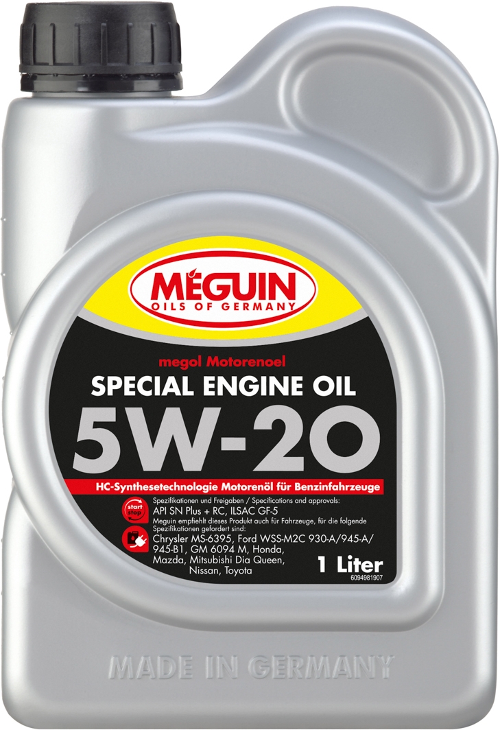 

Моторное масло Meguin Special Engine Oil 5W-20 синтетическое 9498
