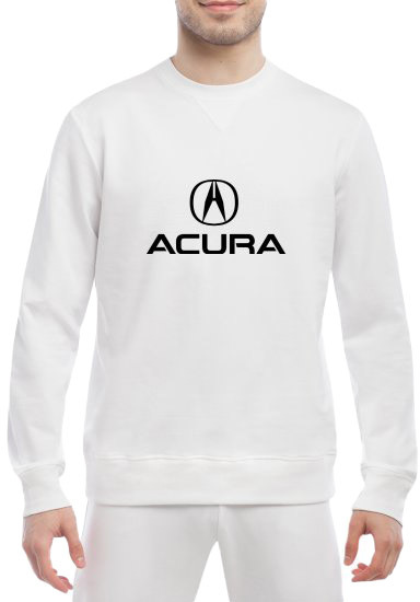 

Свитшот мужской Globuspioner Acura Big Logo спереди класический рукав белый 138086317